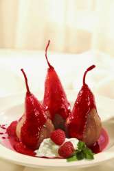 Campari Poached Pear